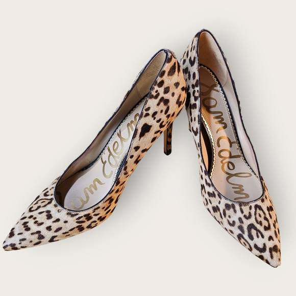 Sam Edelman Leopard Calf Hair Margie Pumps 10.5 - Picture 4 of 13
